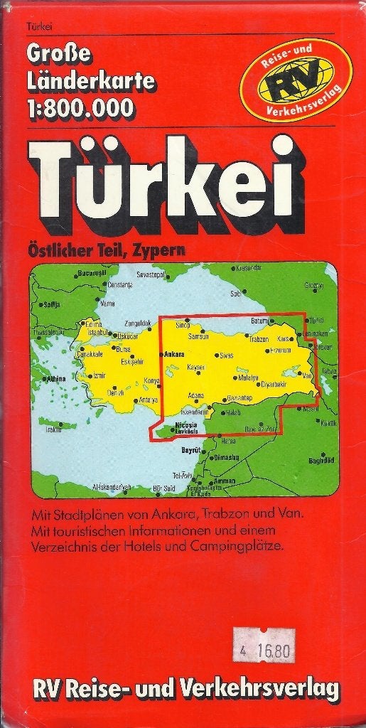 Pl1708 plattegrond turkije 1988/89 - -, Ophalen of Verzenden, Zo goed als nieuw, 1800 tot 2000, Landkaart