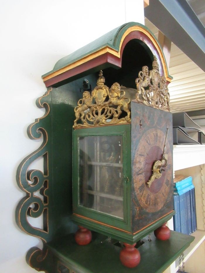 Oer 10968  18e eeuwse stoelklok Antoni ter Swaek a Goor 1743, Antiek en Kunst, Ophalen