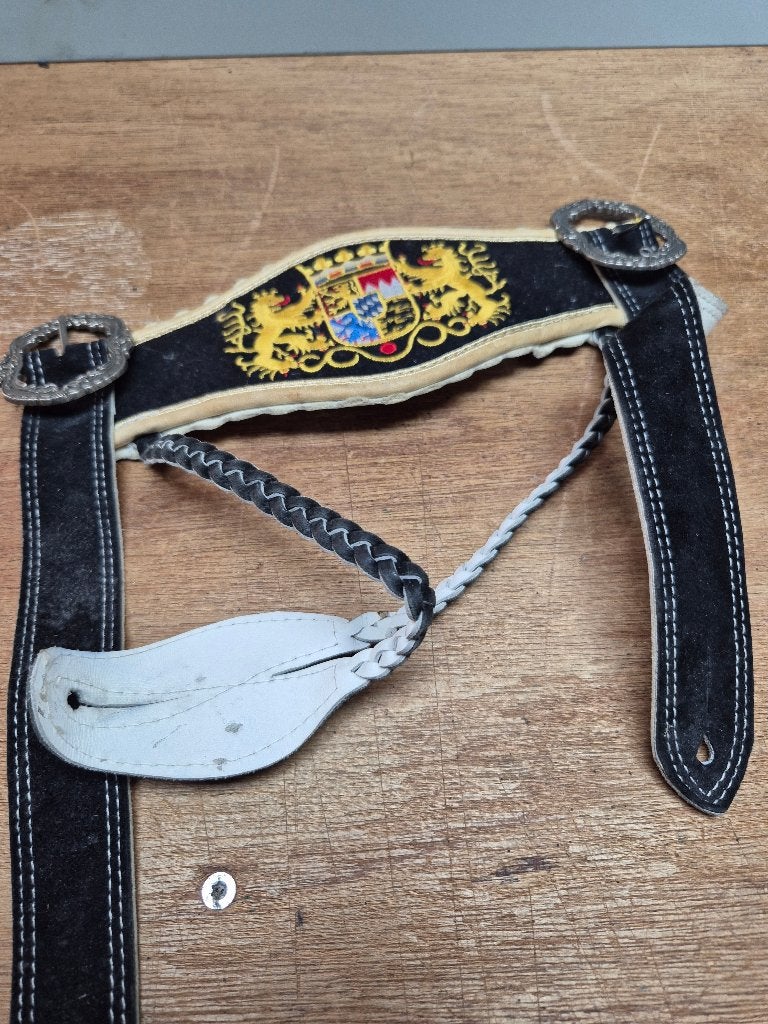 lederhosen bretels Beieren Oktobersfest top!, Ophalen of Verzenden, Zo goed als nieuw, Overige thema's, Accessoires