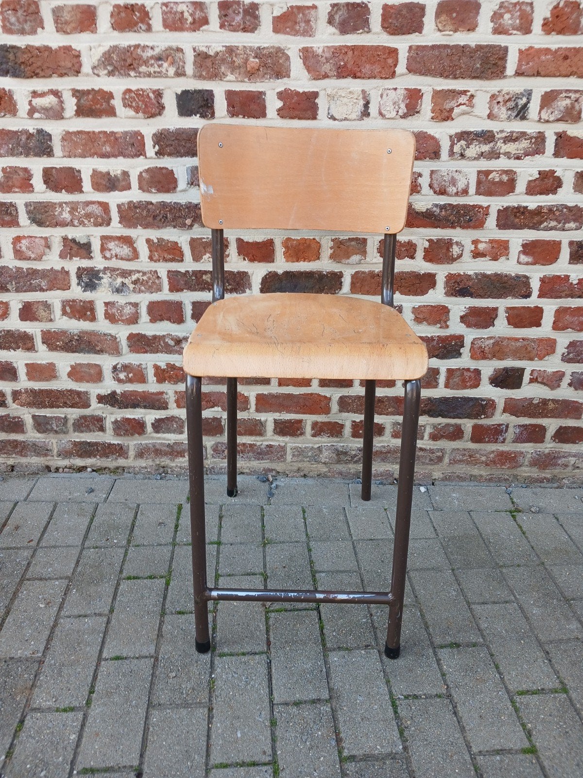 Vintage labostoel, 1 kruk, Ophalen of Verzenden, Metaal