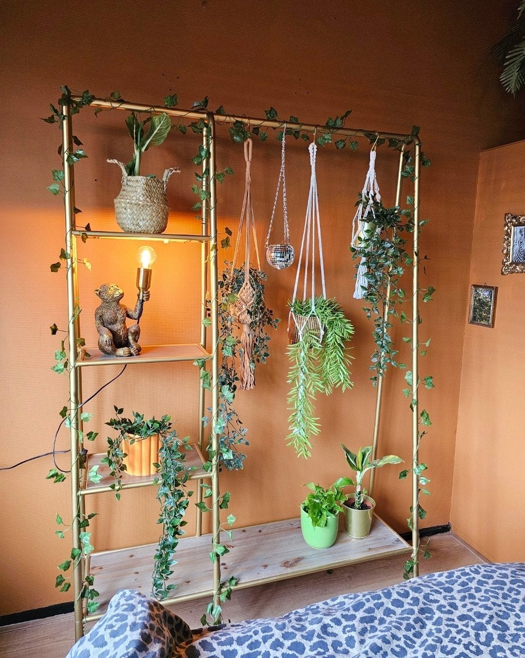 Maison du Monde kledingrek / plantenrek (goudkleurig), Huis en Inrichting, Ophalen, Gebruikt