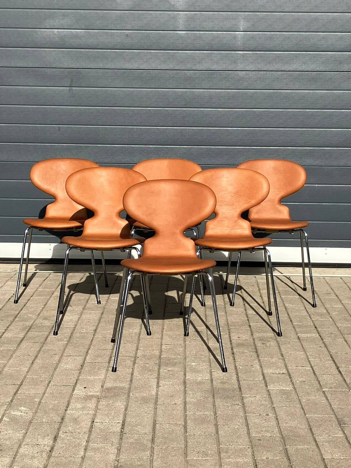 Fritz Hansen Ant (mier) chairs in Cognac leder NIEUWstaat!, Ophalen of Verzenden, Knoll vitra togo møller leolux sede artifort cassina b&b italia