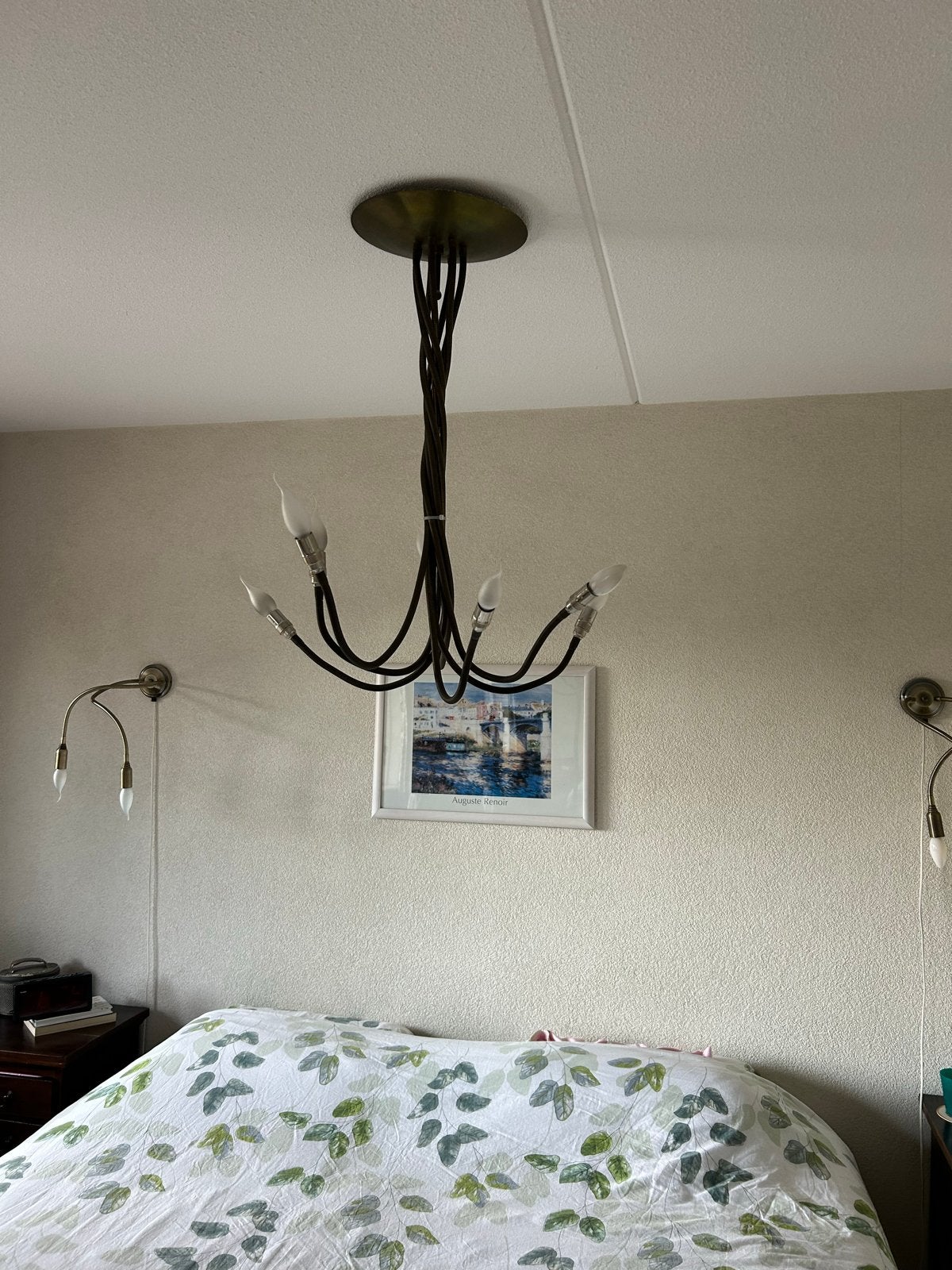 Vintage Kroonluchter met 8 Armen - Klassiek Design, Ophalen of Verzenden, Gebruikt, Metaal, E14 (klein)