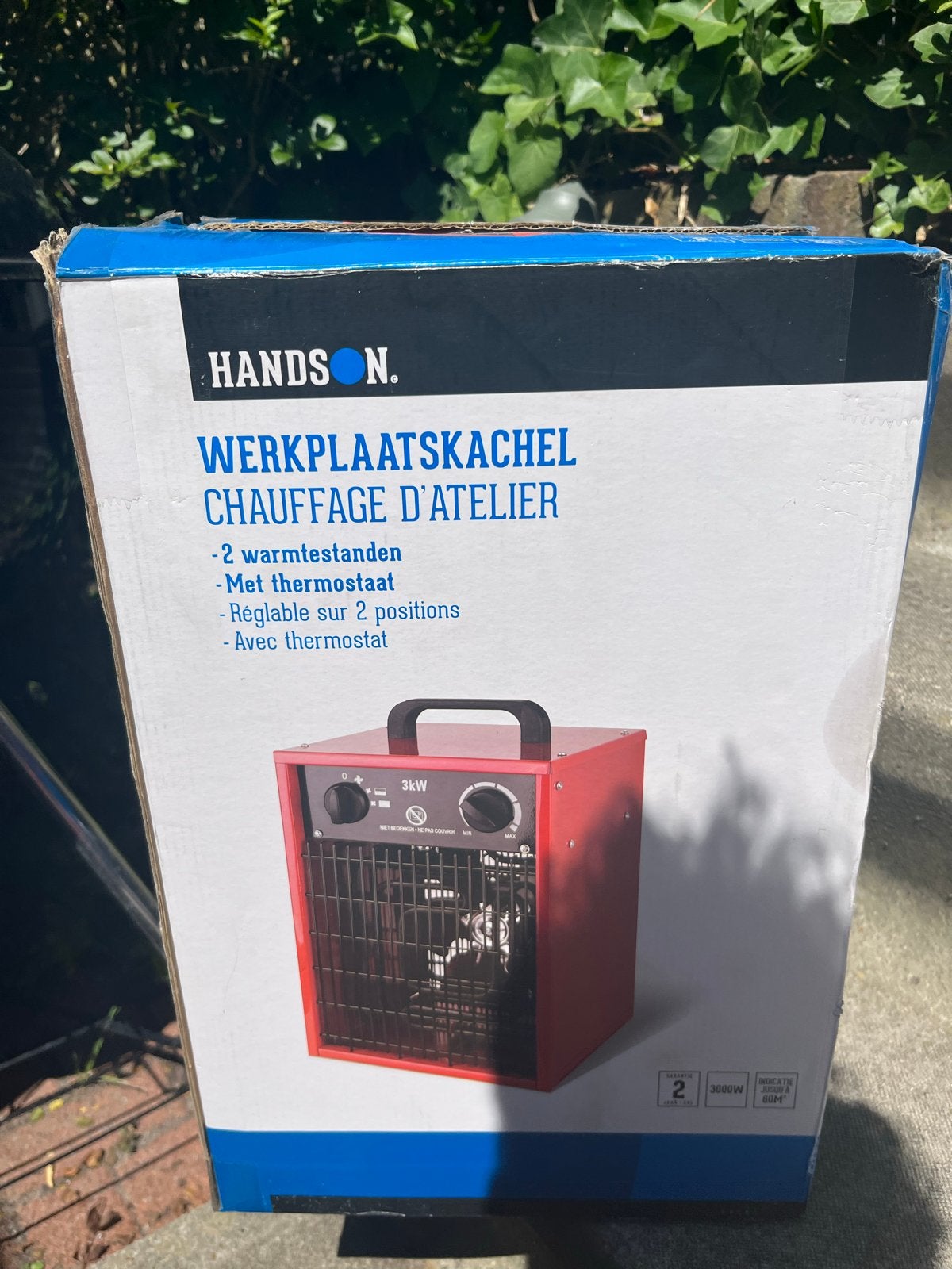 Hands On Werkplaatskachel 3kW - Zo goed als nieuw, 30 tot 80 cm, Kachel, Minder dan 60 cm, Ophalen of Verzenden
