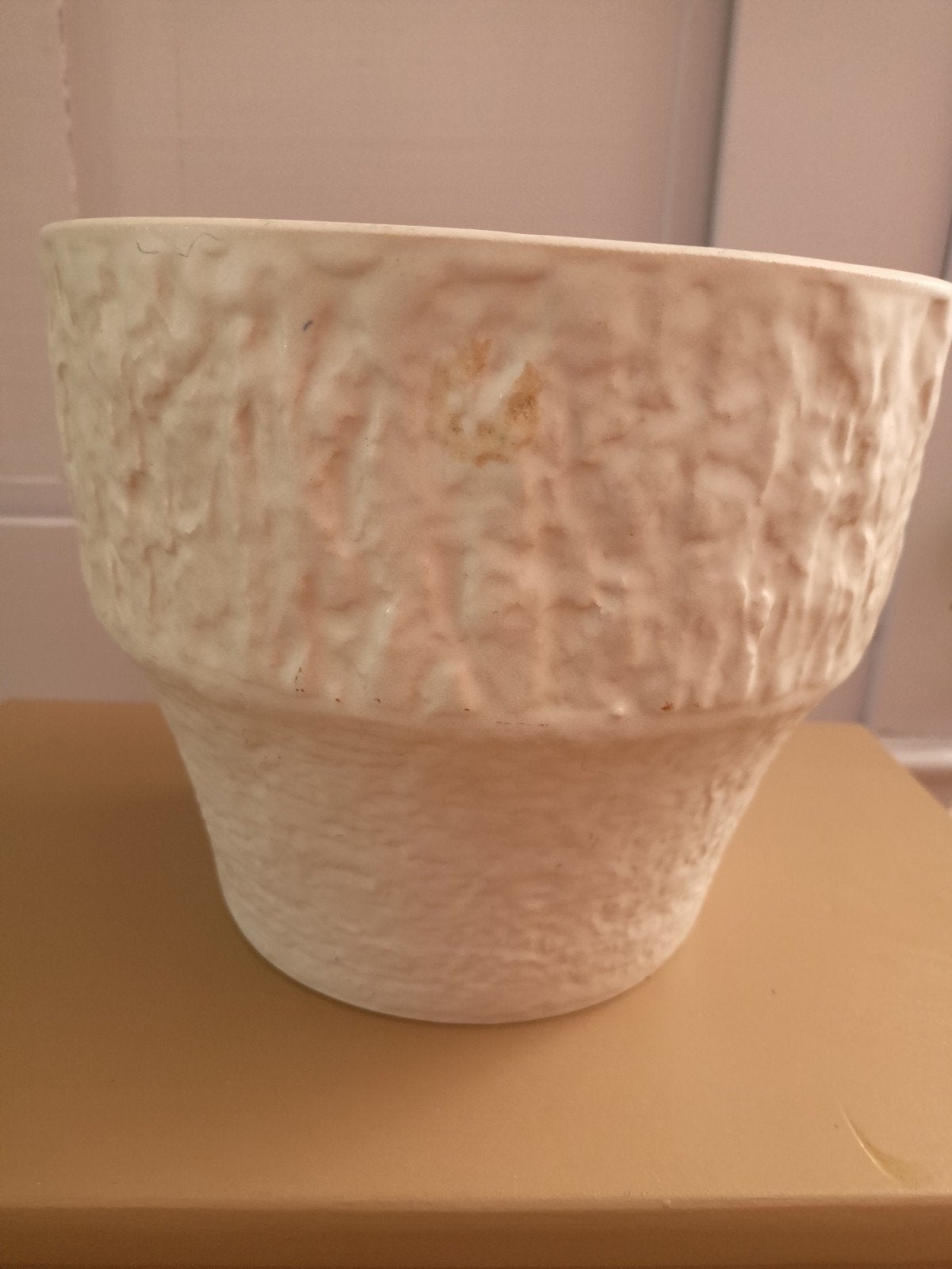 Witte pot Jasba N 028 22 20, 17,5 cm hoog, 20,5 cm breed, Tuin en Terras, Bloempotten, Gebruikt, Rond, Binnen, Ophalen of Verzenden