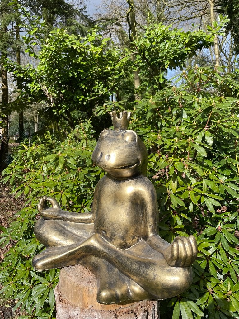 Beeld Zen kikker, tuin, zen, zwembad, vijver yoga 70cm, Tuin en Terras, Tuinbeelden, Ophalen, Nieuw, Kunststof, Dierenbeeld
