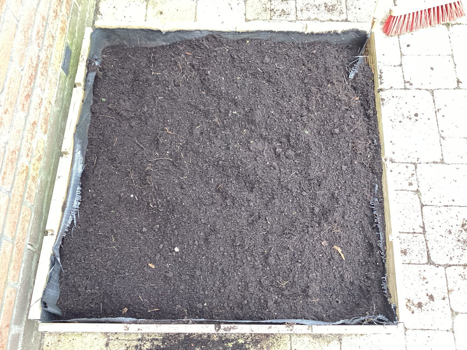 Houten bak voor moestuin/kruidentuin 100x100cm, Ophalen, Gebruikt, Minder dan 30 cm, 100 cm of meer