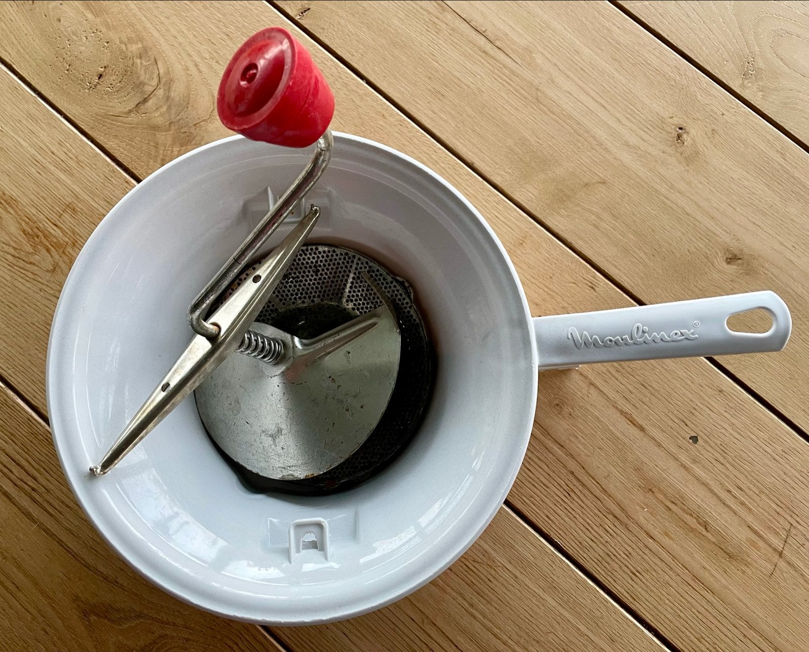 Moulinex fruitzeef met 2 formaten zeef, Ophalen of Verzenden, Wit, Overige merken, Overige typen