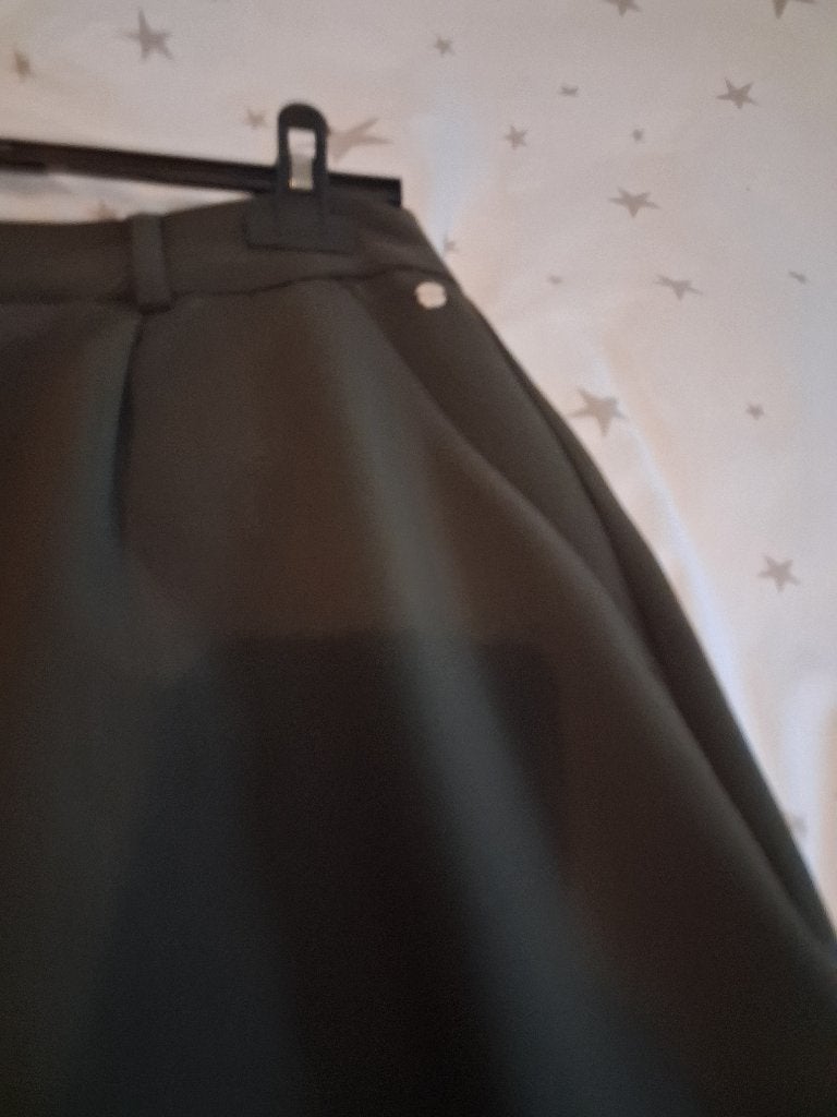 Costes Mosgroene broek/pantalon wide leg maat L maat 40, Kleding | Dames, Maat 42/44 (L), Ophalen of Verzenden, Zo goed als nieuw
