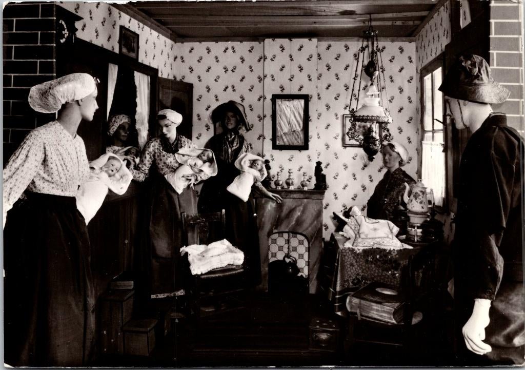 Scheveningen - Kraamkamer met vijfling, Verzamelen, Verzenden, 1960 tot 1980, Ongelopen, Zuid-Holland