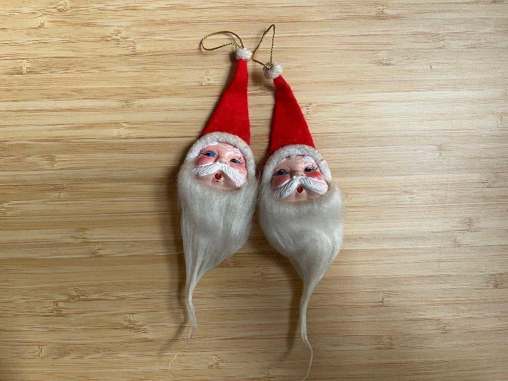 2 Vintage kerstmannen, Ophalen of Verzenden, Gebruikt