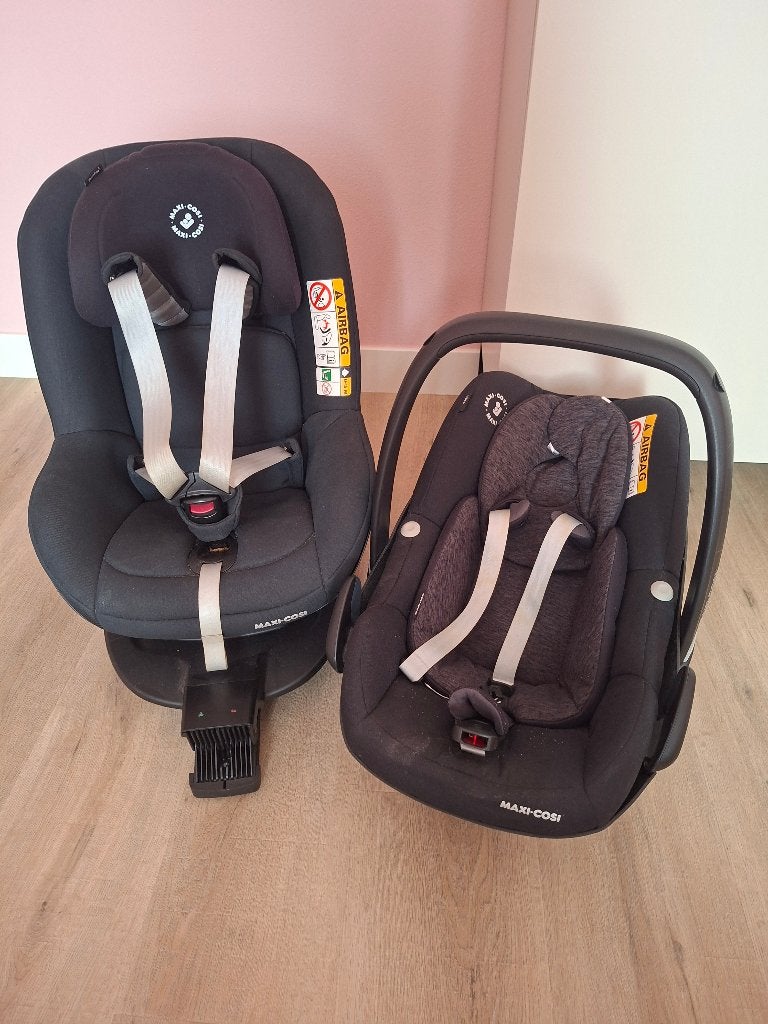 Maxi cosi set, Kinderen en Baby's, Autostoeltjes, Ophalen, 0 t/m 13 kg, Gebruikt, Autogordel