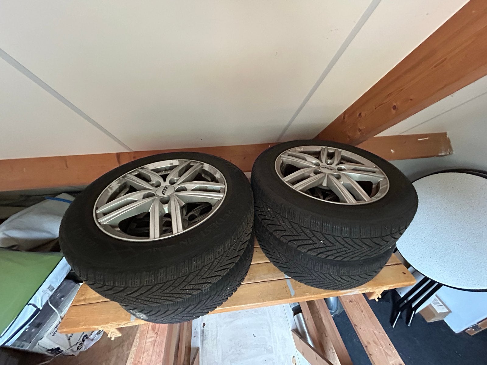 ATS Velgen met Vredestein Winterbanden voor volkswagen polo, Ophalen, Gebruikt, 15 inch, Banden en Velgen