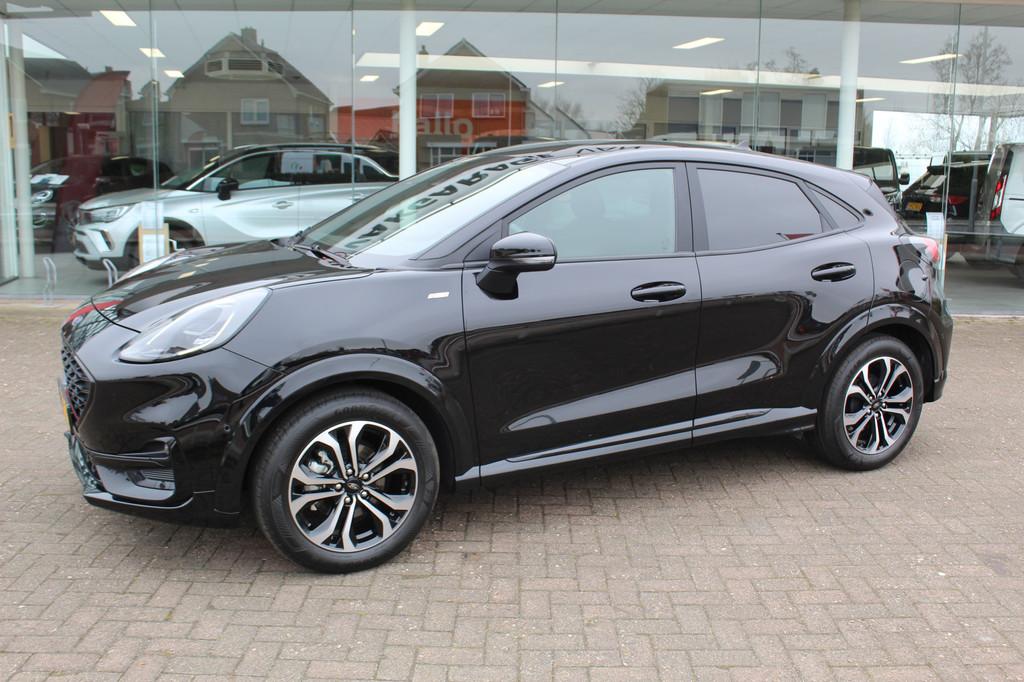 Ford Puma 1.0-125pk EcoBoost Hybrid ST-Line. April 2024 ! Sl, Voorwielaandrijving, 12 maanden, Stof, Zwart