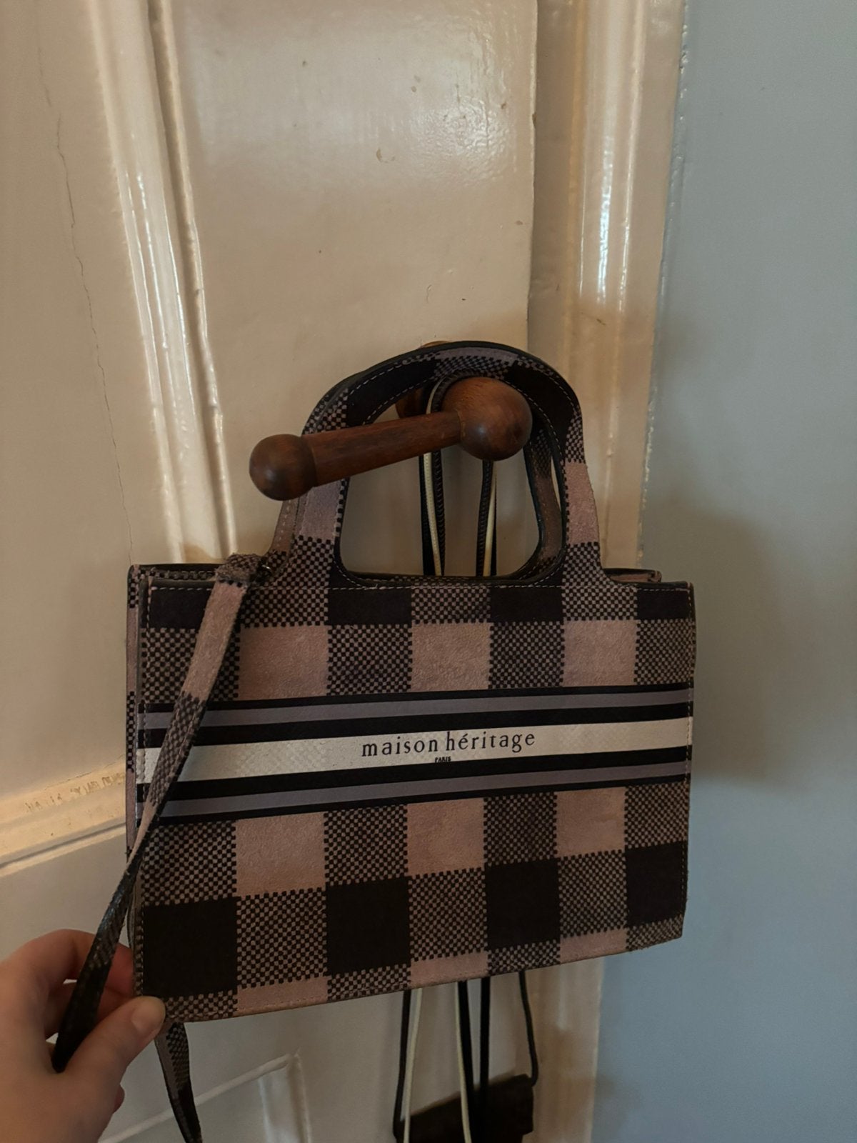 Maison Héritage suede tas, Ophalen of Verzenden, Gebruikt, Overige kleuren, Handtas