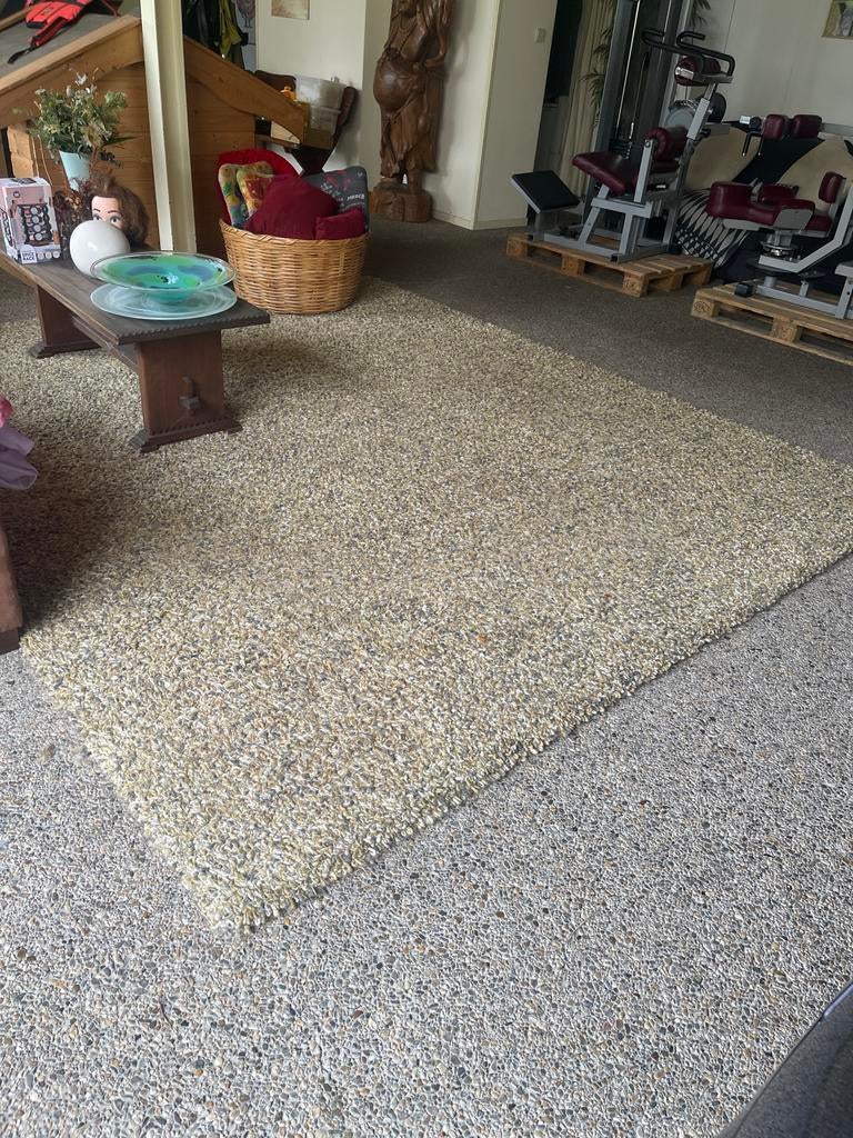 Longbarn vloerkleed 350x300, Ophalen, Beige, Zo goed als nieuw, 200 cm of meer