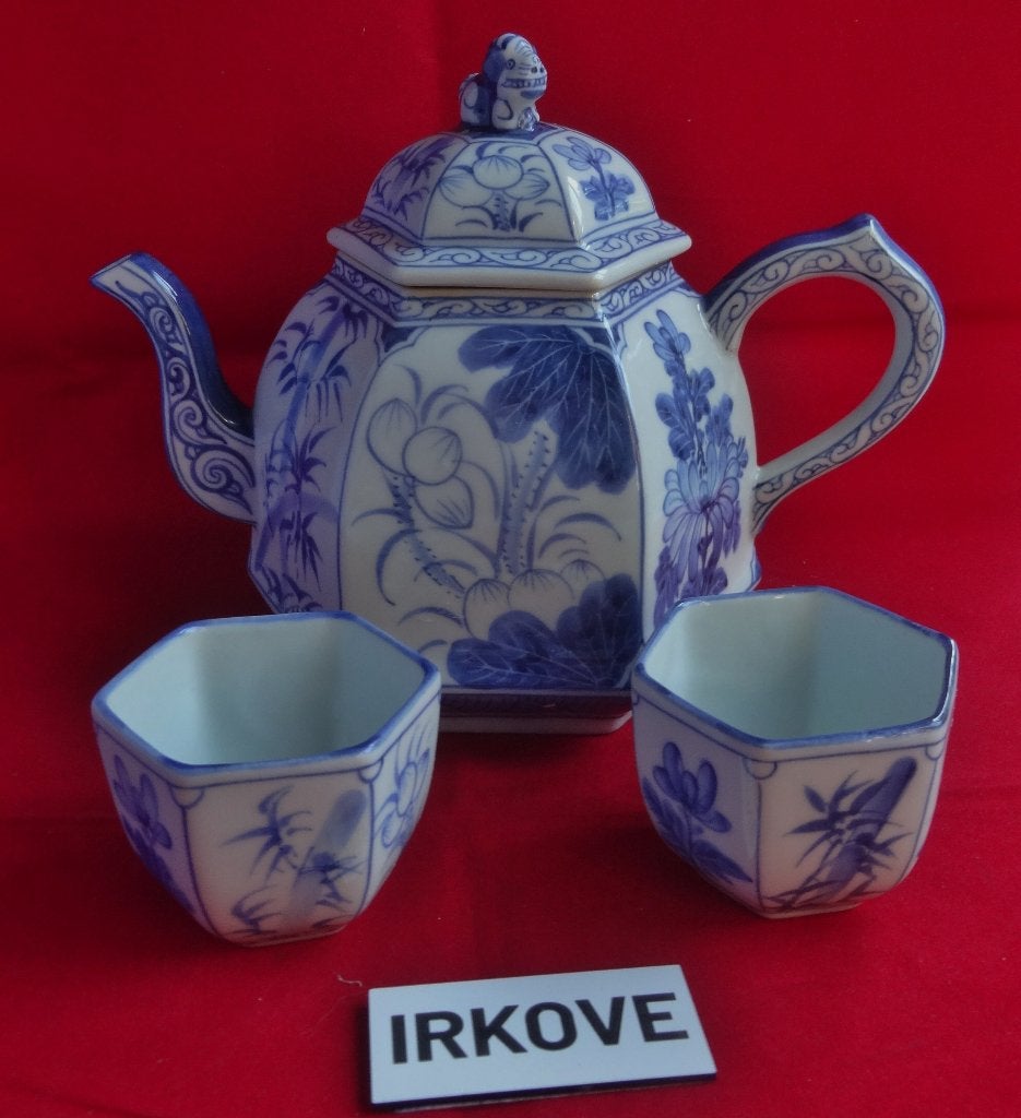 THEESET UIT THAILAND * Drie Delig *, Verzenden, Overige stijlen, Kop(pen) en/of Schotel(s), Glas