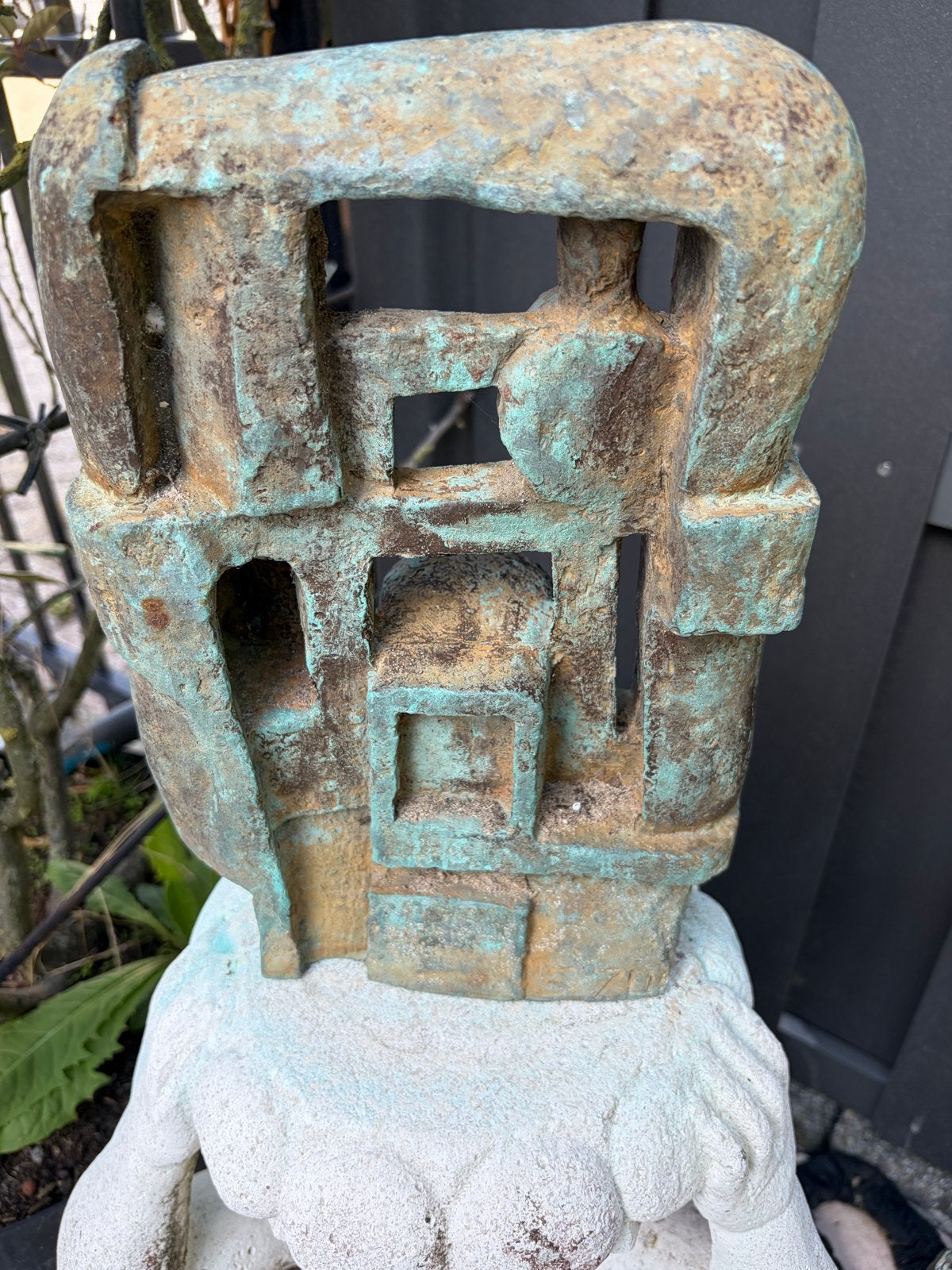 Historisch bronzen sculptuur NS Spoorslag '70 - Eric Claus, Brutalistisch, Ophalen of Verzenden, Brons, Beeld