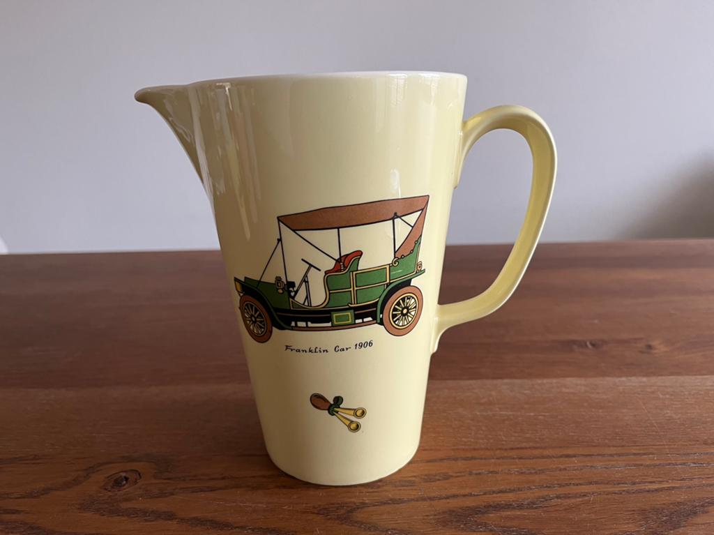 Pastel regout kan OLDTIMER pastel servies, Ophalen of Verzenden