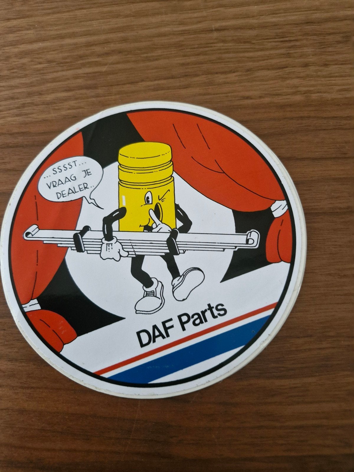 814 Vintage DAF Parts sticker - 15 cm doorsnede, Ophalen of Verzenden, Gebruikt, Auto of Motor