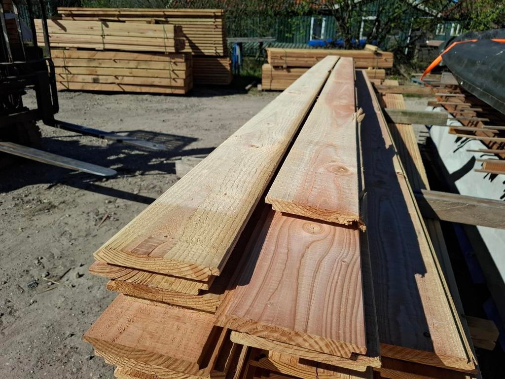 Partij douglas halfhout 4 m met schade 13 st bezorgen mogeli, Ophalen, Nieuw, 250 cm of meer, Planken