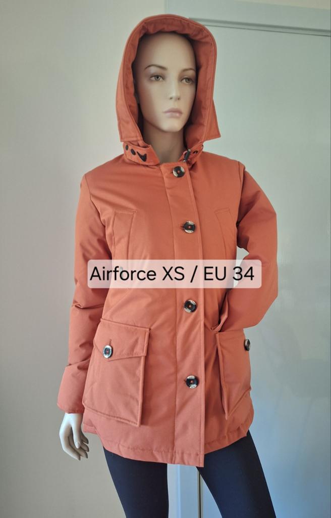 Nieuw Airforce oranje parka regenjas XS / 34, Airforce, Nieuw, Oranje, Ophalen of Verzenden