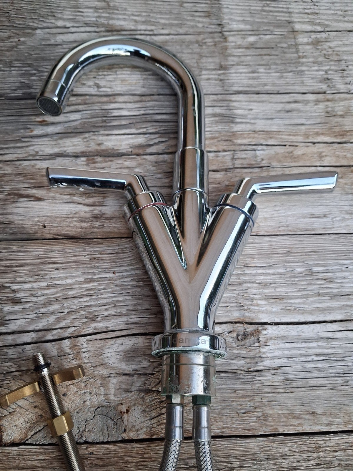 Damixa Chrome Wastafelkraan - 30 cm hoog, Ophalen, Gebruikt, Chroom, Kraan