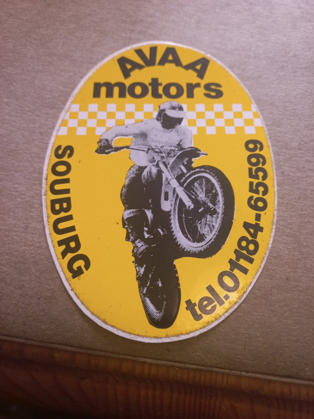 Vintage AVA Motors Souburg Motocross Sticker, Ophalen of Verzenden, Gebruikt