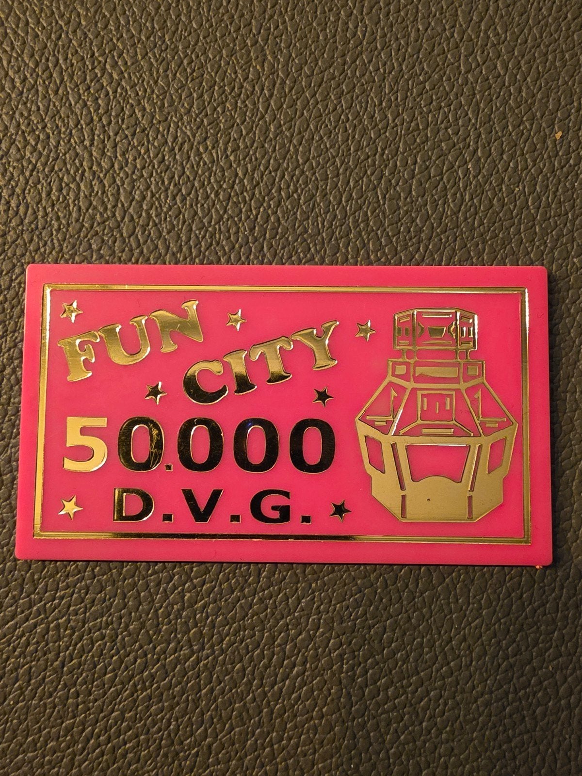 DVG 50.000 punten coin pusher munt / penning kermis, Ophalen