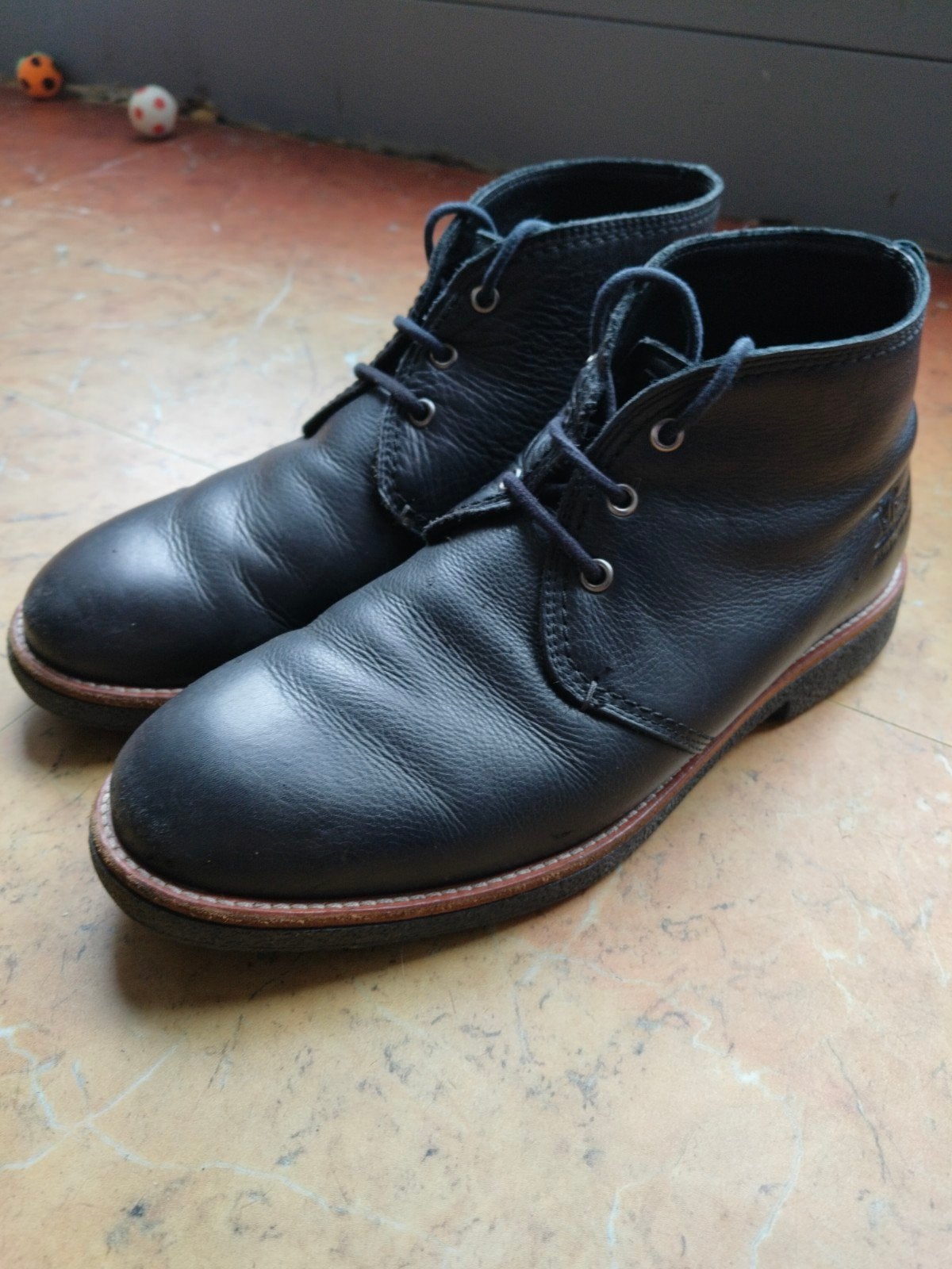 Heren lederen schoenen maat 41, Ophalen, Pannema, Blauw, Boots