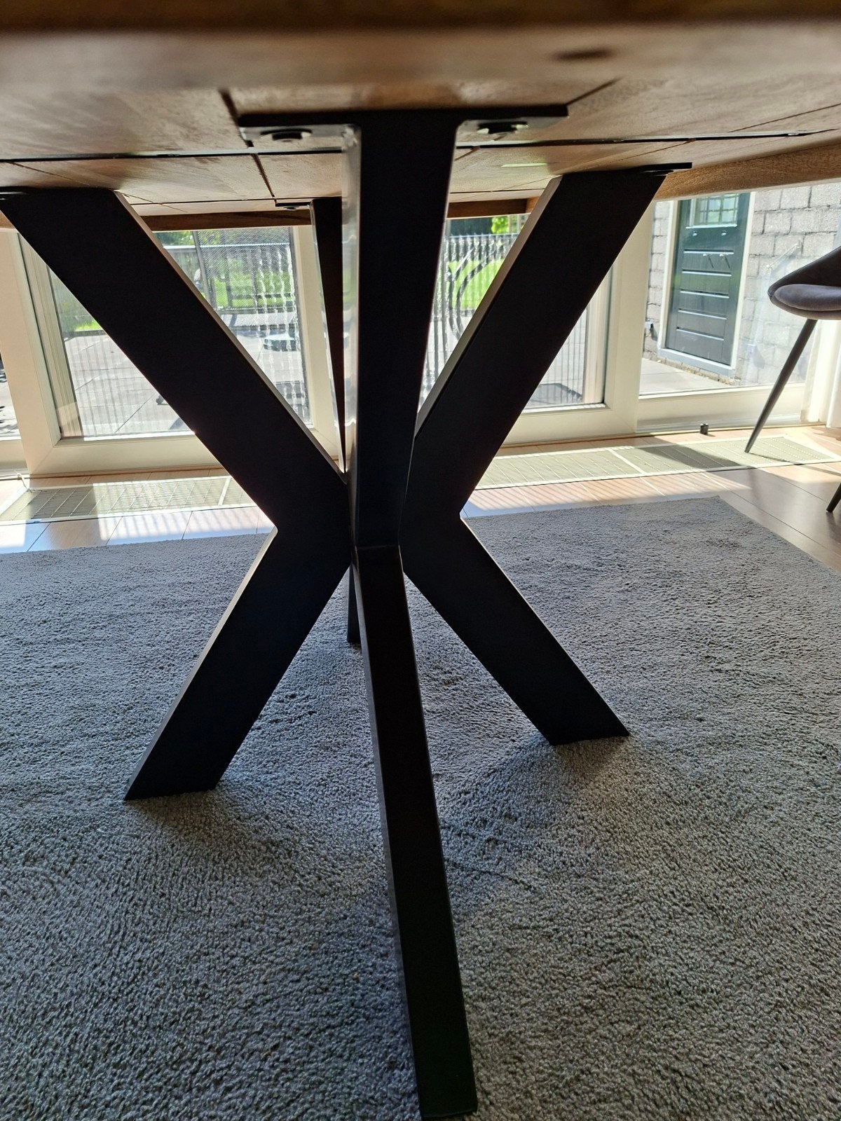 Z.g.a.n eettafel, Huis en Inrichting, Tafels | Eettafels, Ophalen, 50 tot 100 cm, Zo goed als nieuw, 150 tot 200 cm