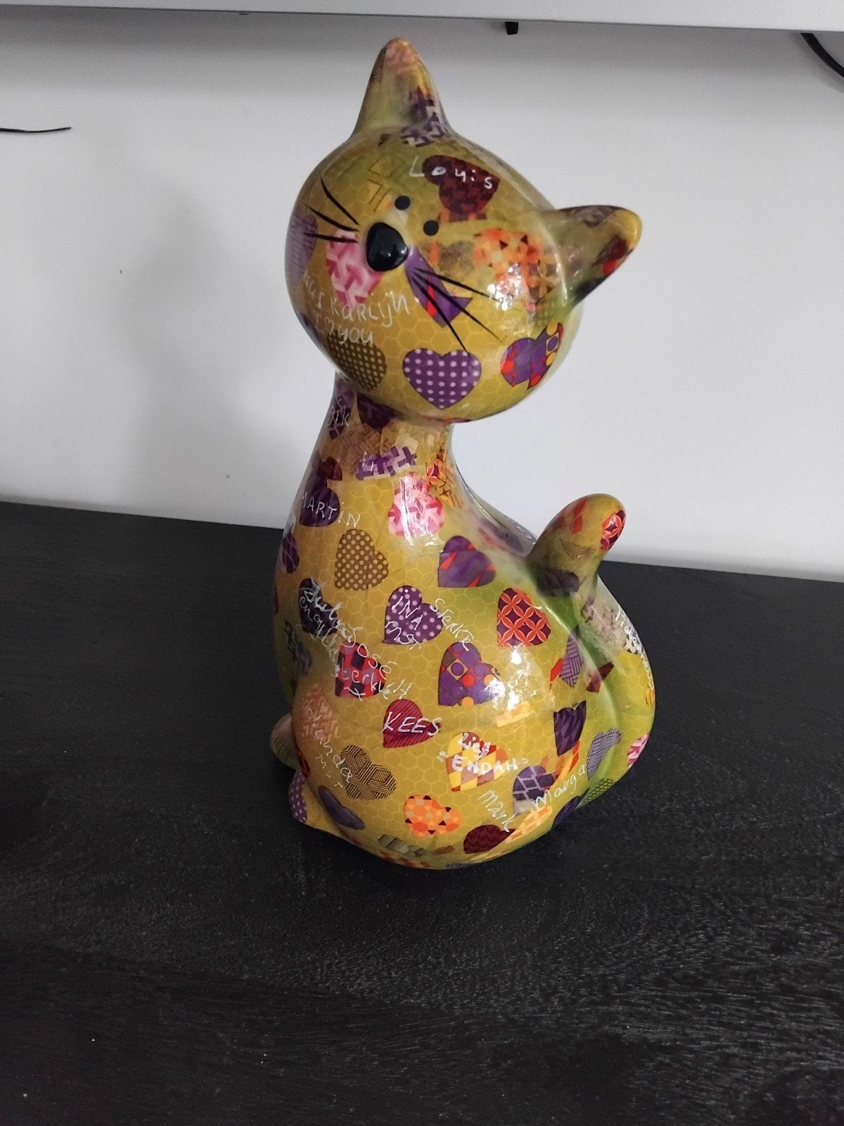 Pomme pidou spaarpot kat caramel 30 cm groot formaat, Ophalen of Verzenden, Hond of Kat, Beeldje of Figuurtje