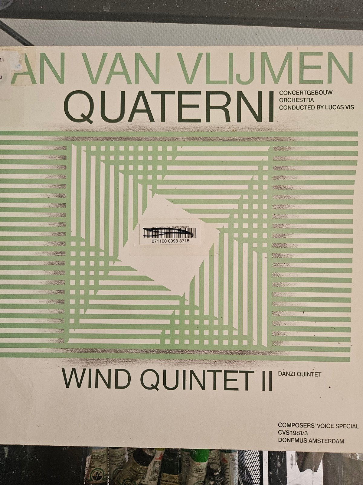 Jan van Vlijmen - Quaterni / Wind Quintet II LP, Cd's en Dvd's, Vinyl | Klassiek, LP, Gebruikt, Modernisme tot heden, Ophalen of Verzenden