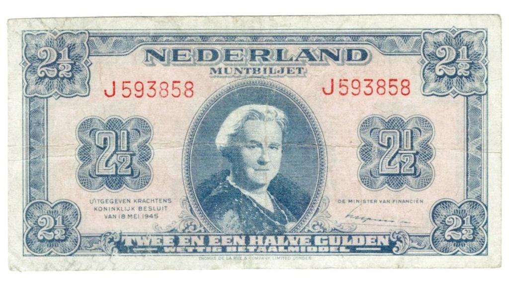 2,50 Gulden Wilhelmina, Verzenden, 2½ gulden, Los biljet
