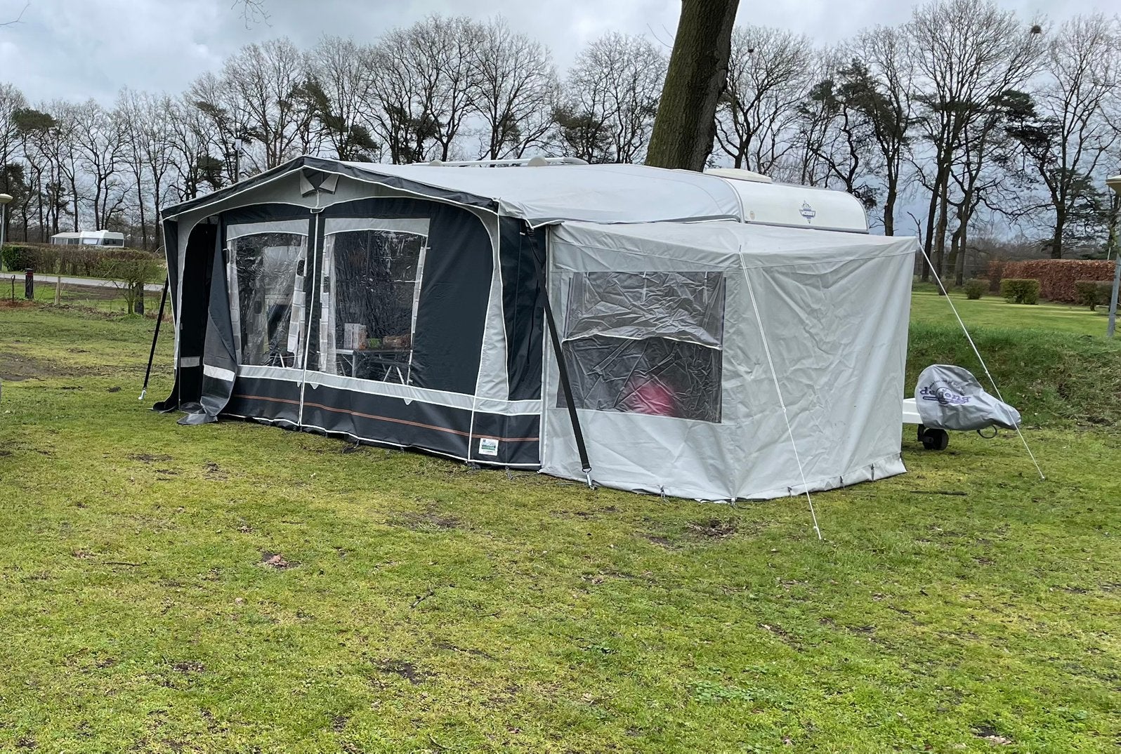 Obelink pvc uitbouw, Caravans en Kamperen, Ophalen, Gebruikt