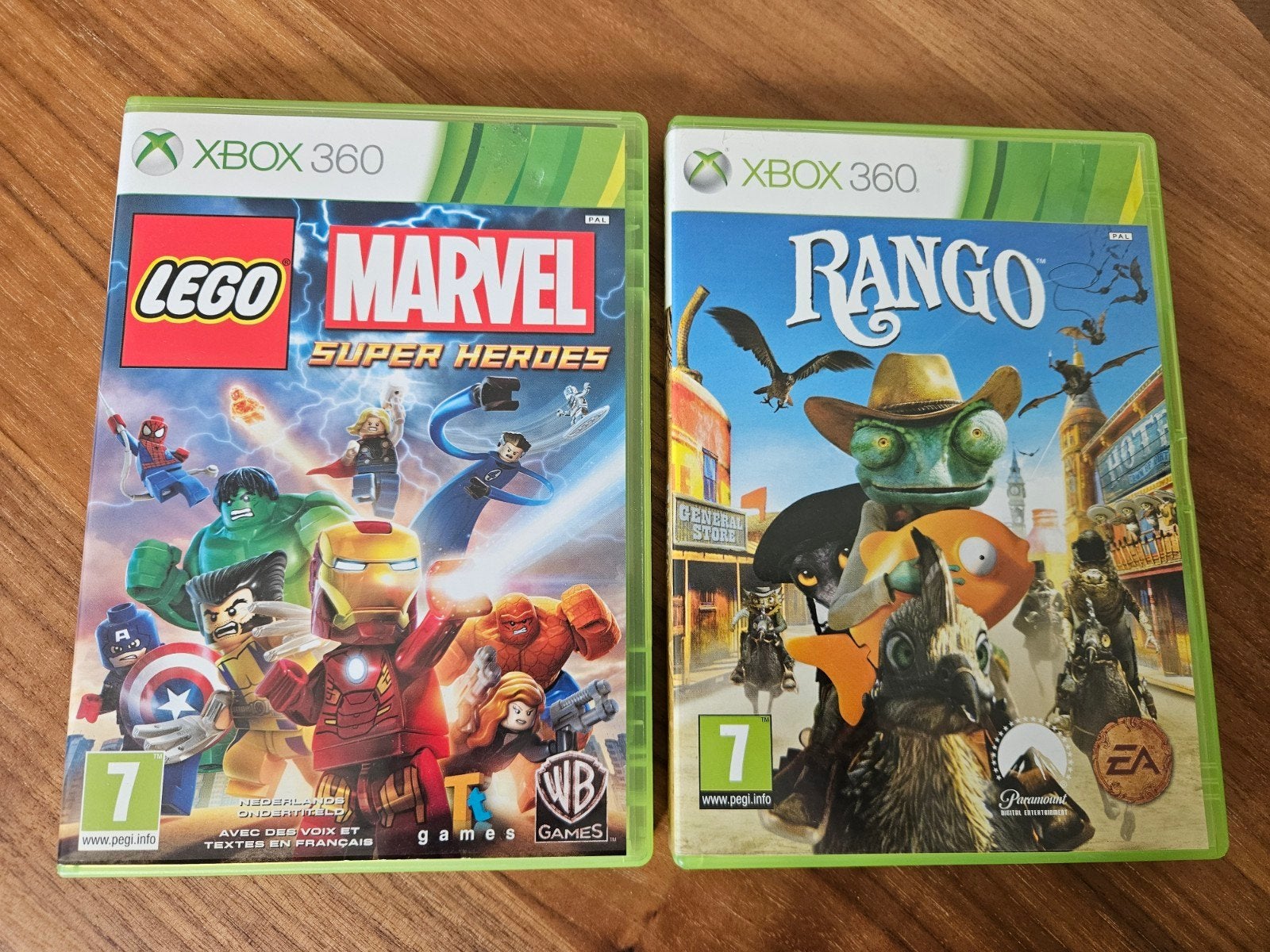 Xbox 360 games – Rango + LEGO Marvel Super Heroes, Avontuur en Actie, Gebruikt, 2 spelers, Ophalen of Verzenden