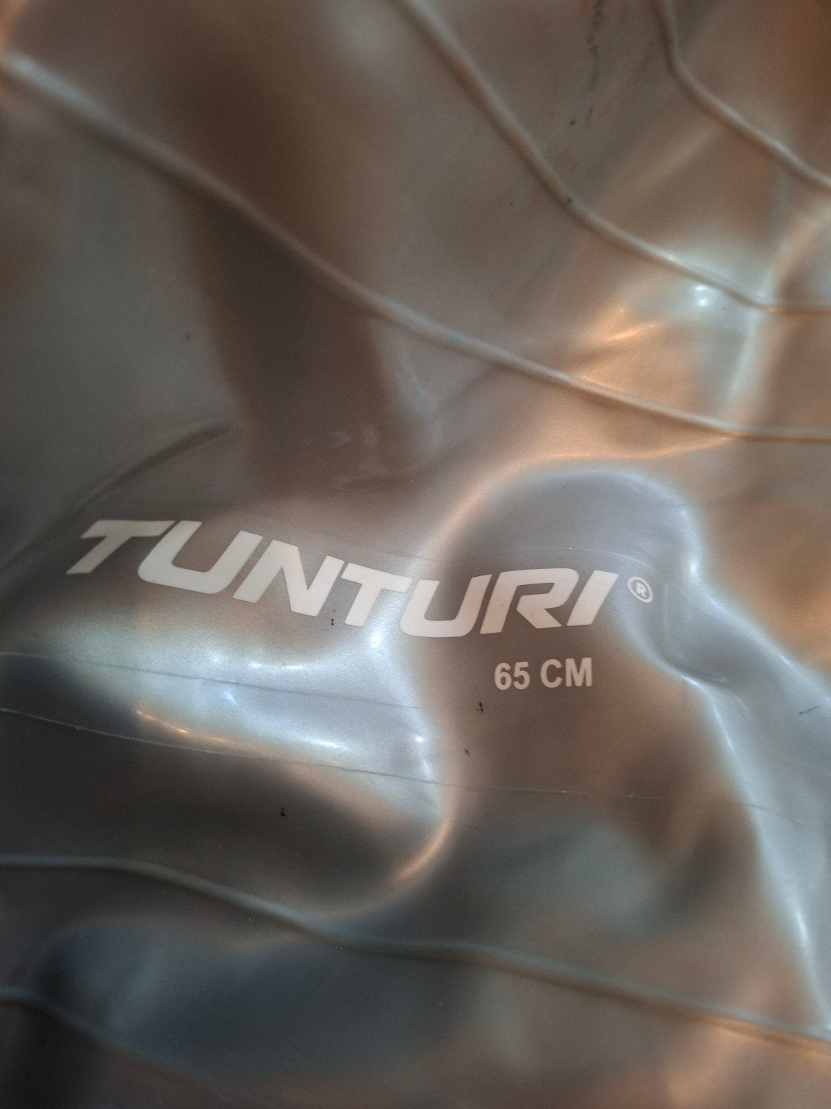 Tunturi Fitnessbal 65 cm - Grijs, Sport en Fitness, Ophalen, Gebruikt, Buik, Fitnessbal