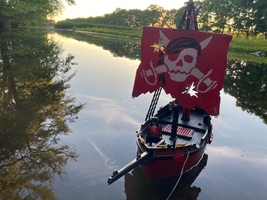 Playmobil Piratenschip - Avontuur op het droge of water!, Ophalen, Pirates, Gebruikt, Complete set