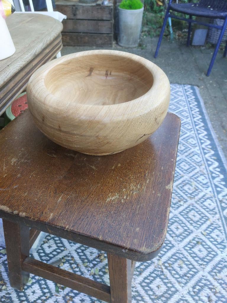 Schaal hout, Huis en Inrichting, Woonaccessoires | Vazen, Ophalen, Zo goed als nieuw, Overige kleuren, Glas
