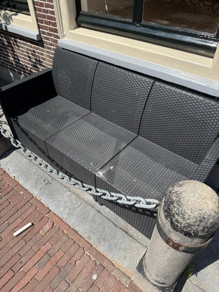 tuin bankje, Ophalen, Gebruikt, Kunststof