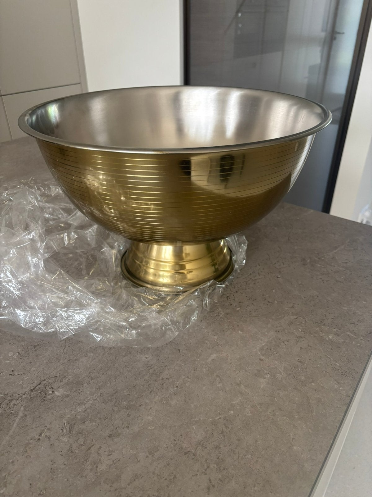 Champgane schaal goud, Ophalen, Overige materialen, Schaal, Rond