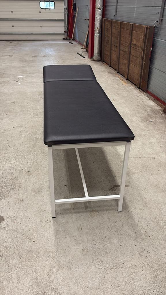 Zwarte behandelbank / massagebank - 195x65x77cm, Ophalen, Eenpersoons, Zwart, Overige maten