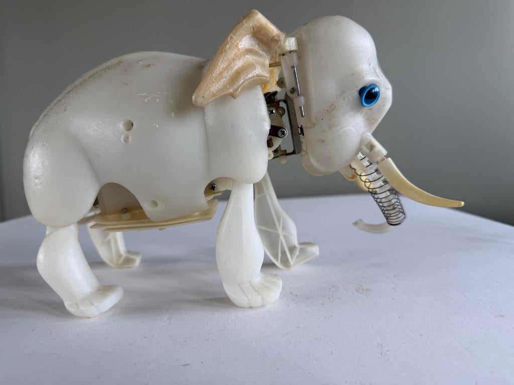 Vintage olifant, gestript, Ophalen of Verzenden