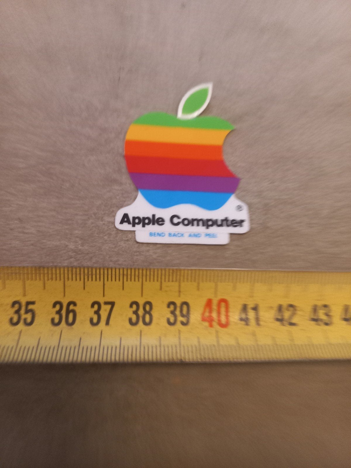 Vintage Apple Computer regenboog logo sticker, Ophalen of Verzenden