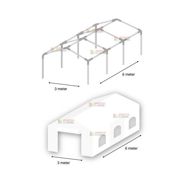 Partytent te koop 3x6 meter, Ophalen, Gebruikt, Partytent, Minder dan 4 meter