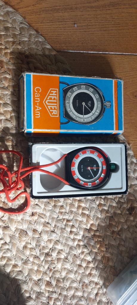 Heuer Can-Am Stopwatch - Vintage met originele doos, Ophalen of Verzenden, Zo goed als nieuw