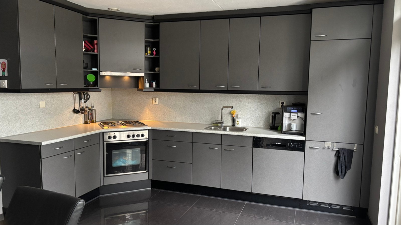Hoekkeuken compleet, Huis en Inrichting, Ophalen, Gebruikt, Hoekkeuken, Hout