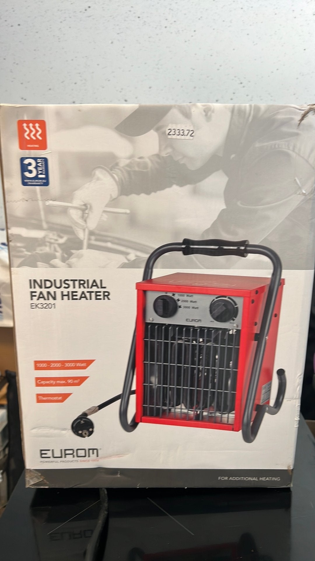Heater 1000 tot 3000watt, Ophalen of Verzenden, Zo goed als nieuw