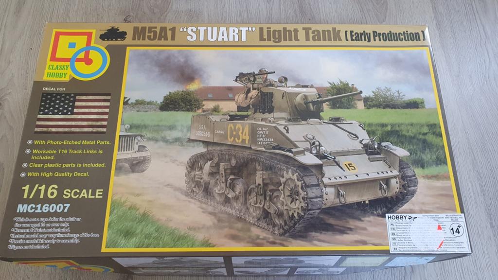 Classic Hobby 1/16 M5A1 Stuart light tank, Hobby en Vrije tijd, Overige merken, Tank, Groter dan 1:32, Nieuw