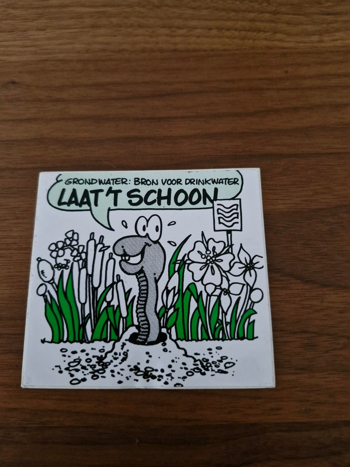 8911 sticker 'Laat 't Schoon' - Grondwater drinkwater, Ophalen of Verzenden, Gebruikt, Overige typen